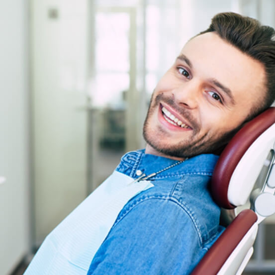 Patient in Columbus smiling after teeth whitening treatment