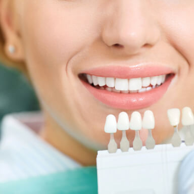 Patient in Columbus getting teeth whitening treatment